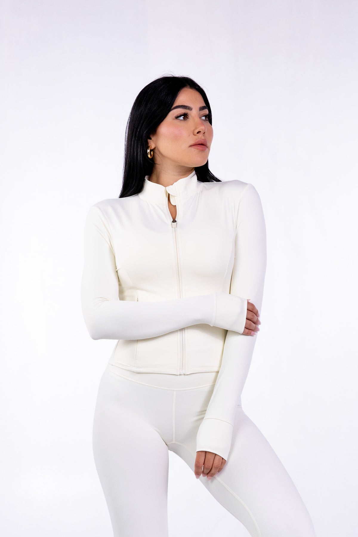 Wear Active active wear crop jacket white