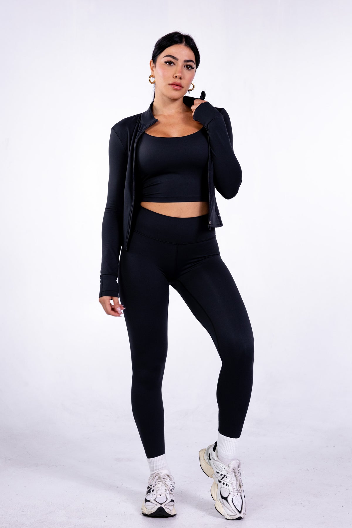 Wear Active active wear crop jacket black