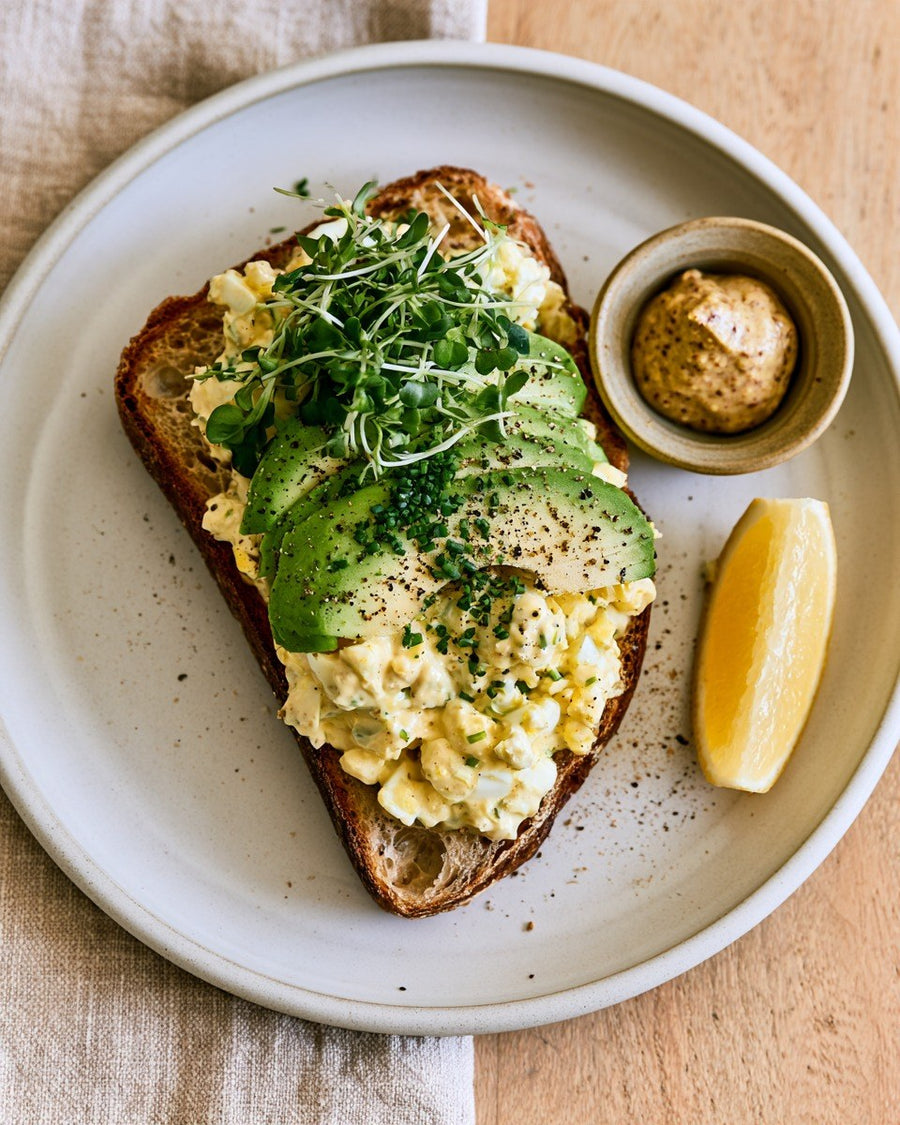 Greek yogurt egg salad toast