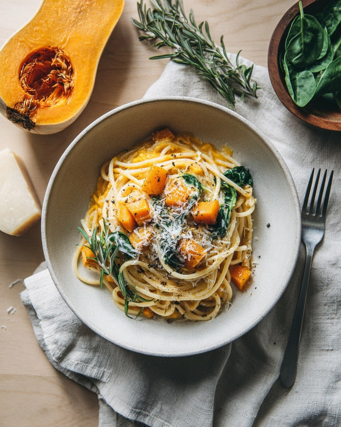 Butternut Squash Feta Pasta